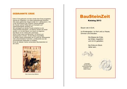 Katalog 2013 PDF - BauSteinZeit