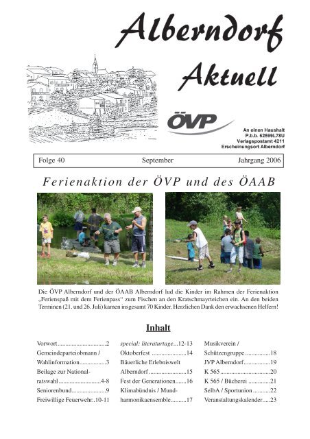 Ferienaktion der ÖVP und des ÖAAB