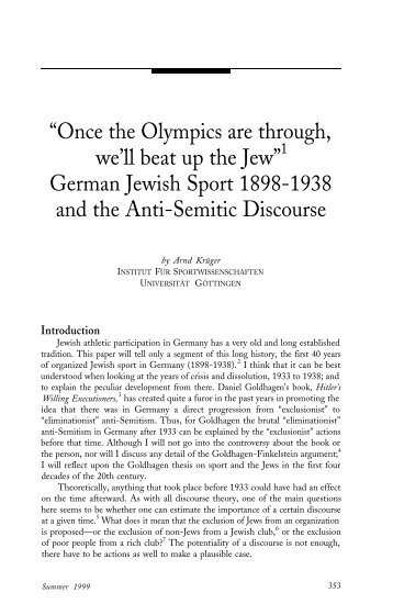 Once the Olympics are through, well beat up the Jew