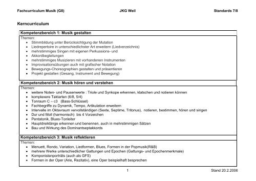 Schulspezifische Anpassung Klasse 7 bzw.8