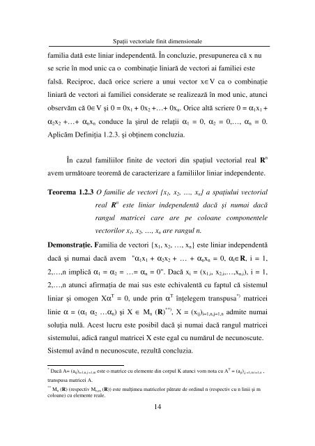 5 CAPITOLUL 1 SPAŢII VECTORIALE FINIT DIMENSIONALE 1.1 ...