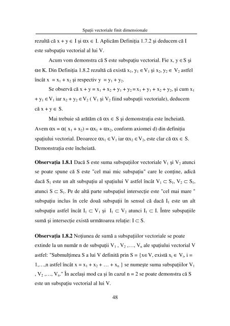 5 CAPITOLUL 1 SPAŢII VECTORIALE FINIT DIMENSIONALE 1.1 ...