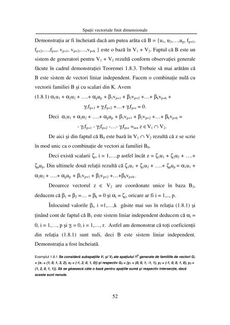 5 CAPITOLUL 1 SPAŢII VECTORIALE FINIT DIMENSIONALE 1.1 ...
