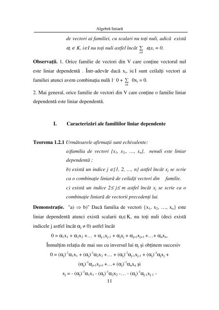 5 CAPITOLUL 1 SPAŢII VECTORIALE FINIT DIMENSIONALE 1.1 ...