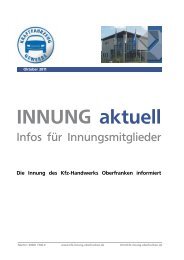 INNUNG aktuell - Kfz-Innung Oberfranken