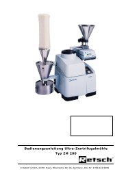 Bedienungsanleitung Ultra-Zentrifugalmühle Typ ... - Wies-Software