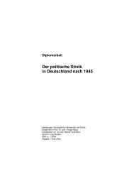 Diplomarbeit Der politische Streik in Deutschland nach 1945 - Trend