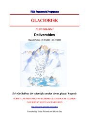 D3: Guidelines for scientific studies about glacial hazards - glaciorisk