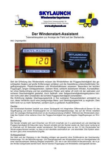 Der Windenstart-Assistent - Skylaunch.de