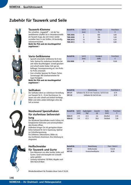 NOWEHA Katalog Nr. 02 - NOWEHA - Drahtseil- und Hebetechnik