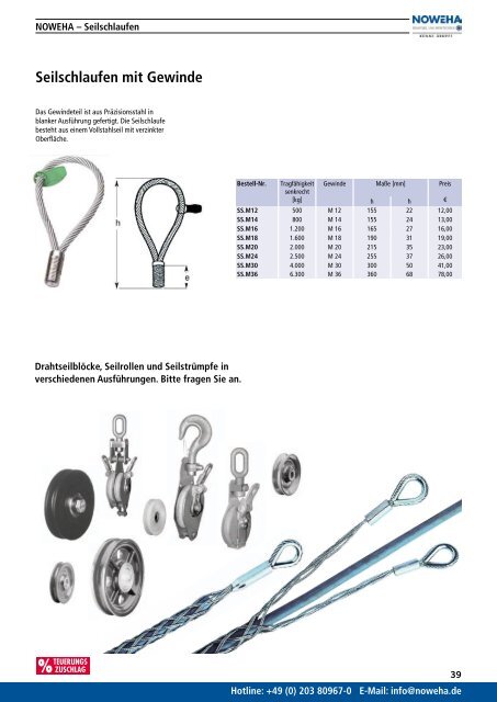 NOWEHA Katalog Nr. 02 - NOWEHA - Drahtseil- und Hebetechnik