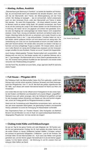 Bully Newsletter Mai 2013 - zum SC Frankfurt 1880