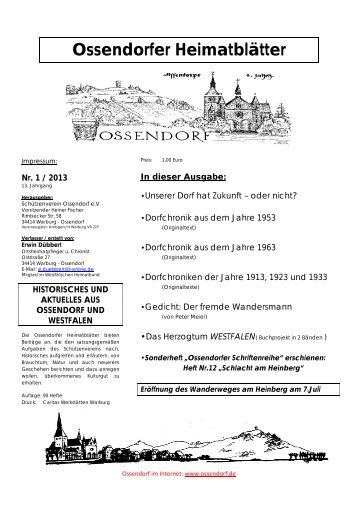 Ausgabe 2013 1 - Ossendorf