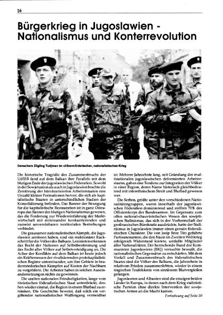 Bürgerkrieg in Jugoslawien: Nationalismus und Konterrevolution. In ...