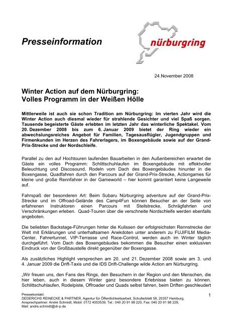 Winter Action auf dem Nürburgring: Volles Programm in der Weißen ...