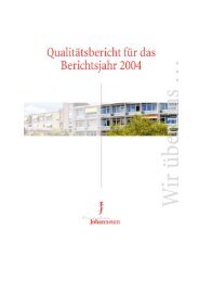 Qualitätsbericht für das Berichtsjahr 2004 - Krankenhaus Johanneum