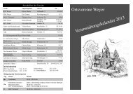 Veranstaltungskalender 2013 der Ortsvereine - RSV Weyer