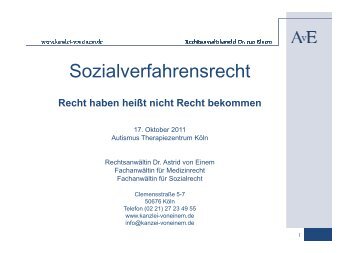 ATZ Präsentation September 2011 - Autismus Köln-Bonn eV