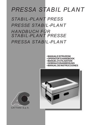 PRESSA STABIL PLANT - CATTANI SpA