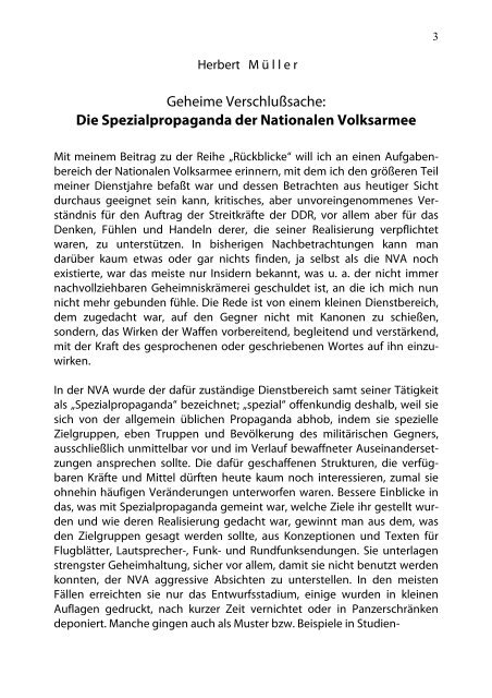 Die Spezialpropaganda der Nationalen Volksarmee - DSS