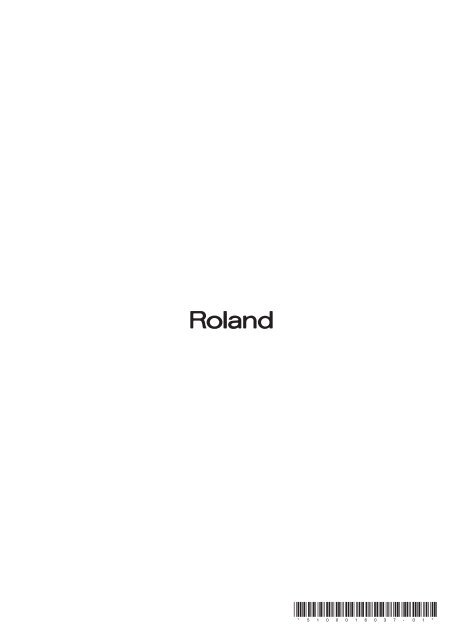 Owner's Manual - Roland