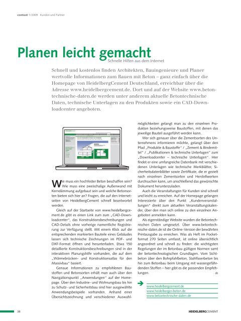 Thema: Arbeit - HeidelbergCement