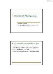 Classroom-Management - Schulpsychologie