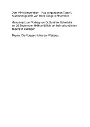 Vorgeschichte Wetterau, Dr. Schwitalla, 1996