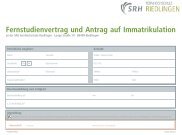 PDF-Anmeldung - SRH FernHochschule Riedlingen