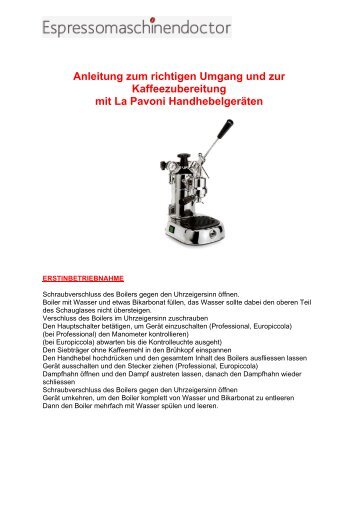 Download - Der Espressomaschinendoctor