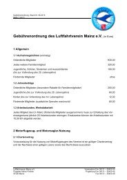 Gebührenordnung des Luftfahrtverein Mainz e.V. ... - Flugplatz Mainz