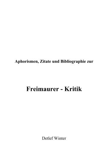 Freimaurer - Kritik - Esoterik heisst: Neues Denken, neues Leben