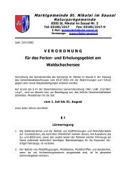 Verordnung Waldschachersee - Marktgemeinde St. Nikolai im Sausal