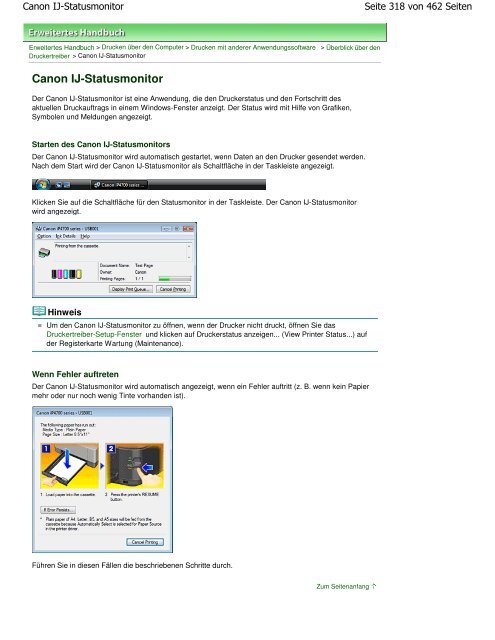 Canon iP4700 series Online-Handbuch - Produktinfo.conrad.com