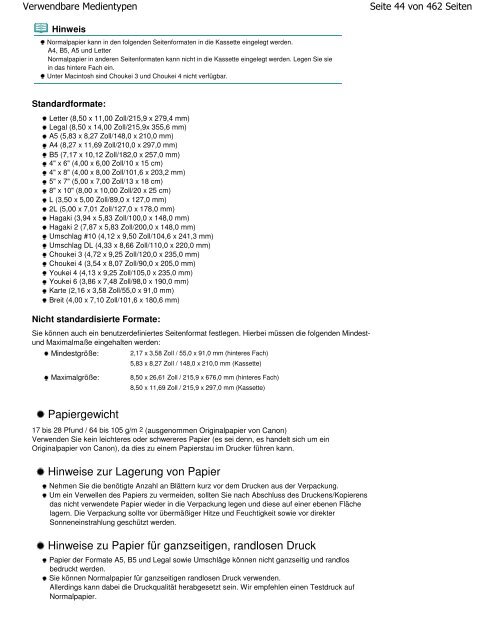 Canon iP4700 series Online-Handbuch - Produktinfo.conrad.com