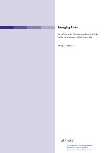 Auslegeordnung zu Emerging Risks - Stephan Fuhrer