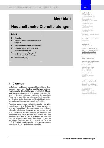 11a. Merkblatt Haushaltsnahe Dienstleistungen - MuP ...