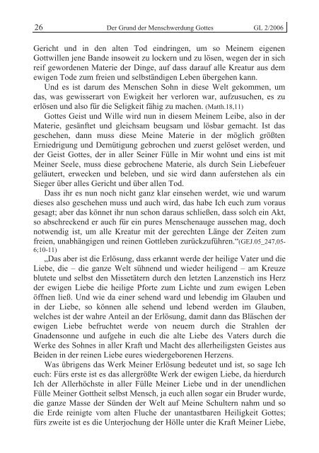 GL 2/2006 - der Lorber-Gesellschaft eV