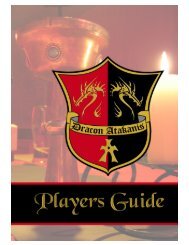 Players Guide - Atakanies LARP eV