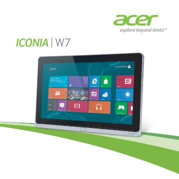 Acer Iconia W701 Bedienungsanleitung - Tabletik