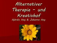 Alternativer Therapie – und Kreativhof