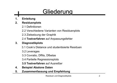 Residuen und Diagnostikplots