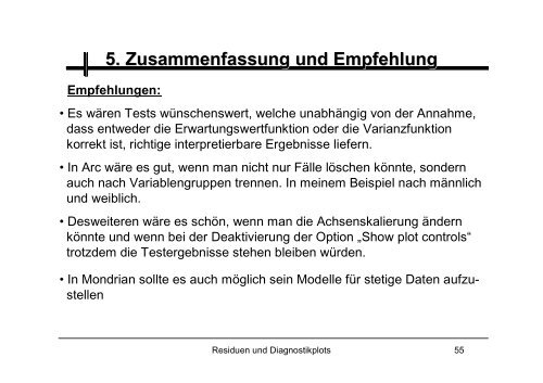 Residuen und Diagnostikplots