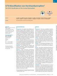 IC3D-Klassifikation von Hornhautdystrophien1 - Cornea Society