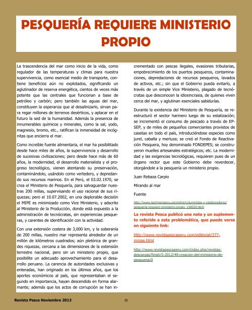 Revista Pesca Noviembre 2013