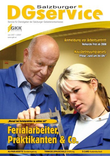 3 - bei der Salzburger Gebietskrankenkasse