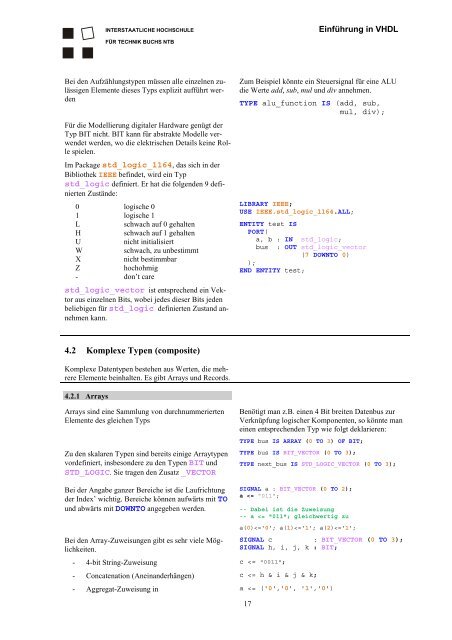 Eine Einführung in die Schaltungsent- wicklung mit VHDL