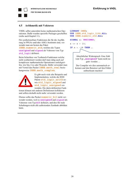 Eine Einführung in die Schaltungsent- wicklung mit VHDL