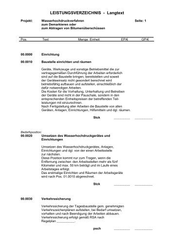 LV-Texte Wasserhochdruckverfahren - Version 03-2012