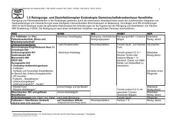 1.5 Reinigungs-Desinfektionsplan Gastroenterol ... - Klinik-Hygiene